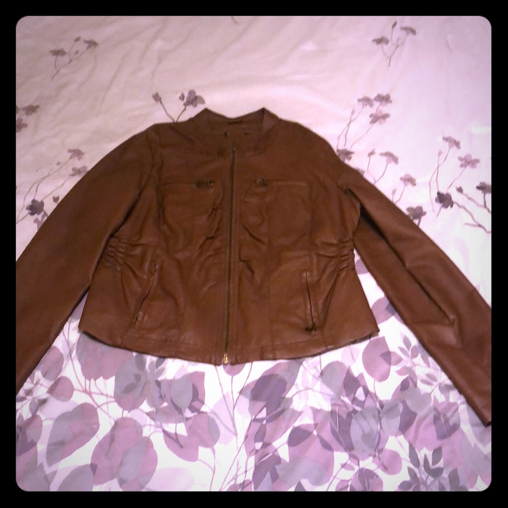 Blown leather jacket